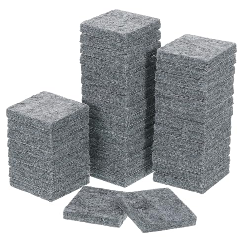 uxcell Furniture Pads,36Pcs 1.2"- Square Self Adhesive Felt Furniture Pads, Floor Protectors for Furniture Feet Chairs Legs Hardwood Floors (Gray) - color: Grey, size: 1.2"