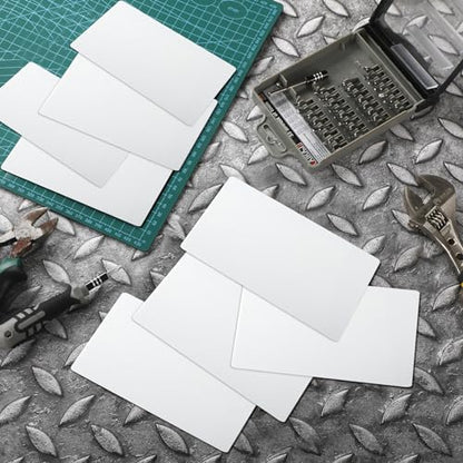 6 Pcs 5 x 3 Inch Flat Blank Plate Wall Hole Covers Ceiling Covers Plate with 48 Pcs Double Faced Adhesive Tape for Floor or Wall(5 x 3 Inch)