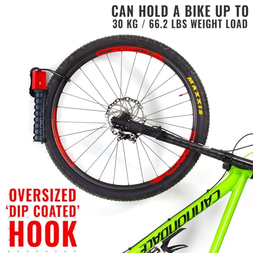 PRO BIKE TOOL Swivel Bike Rack - 2 Pack Indoor Wall Mount for Bicycles in Home and Garage - Vertical Hanging Rack for Space-Saving Storage - Secure Hook for MTB, Road, Hybrid and Kids Bikes - size: pack of 2