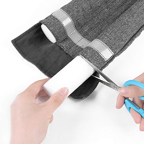 VISEMAN 36 Inch Under Door Stopper-Door Noise Blocker, Double Sided Door Stopper, Machine-Washable - color: Nylon-cotton Black and White