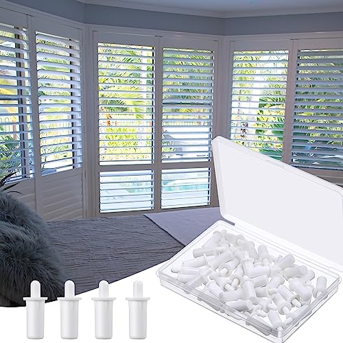 Thyle 100 Pcs Shutter Repair Pins Spring Loaded Repair Pins Replacement Plantation Shutter Windows Tools Supplies