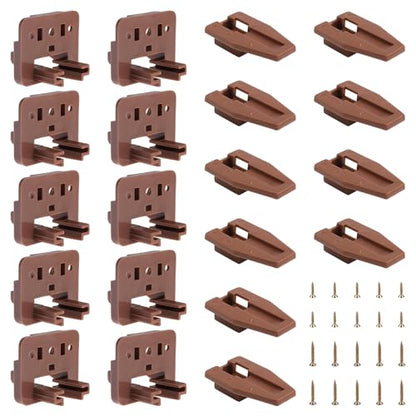 8 Set Drawer Guide Kit, Enhanced Commercial Slide Style Drawers for Kenlin Rite-Trak II 168, Vaughan Bassett, Legacy, Replacement Dresser Drawer Slides Repair Kit with Roller (10 Set Drawer Guide Kit) - style: 10 Set Drawer Guide Kit
