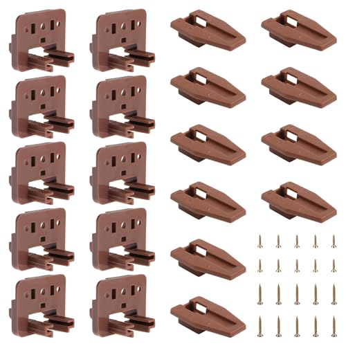 8 Set Drawer Guide Kit, Enhanced Commercial Slide Style Drawers for Kenlin Rite-Trak II 168, Vaughan Bassett, Legacy, Replacement Dresser Drawer Slides Repair Kit with Roller (10 Set Drawer Guide Kit) - style: 10 Set Drawer Guide Kit