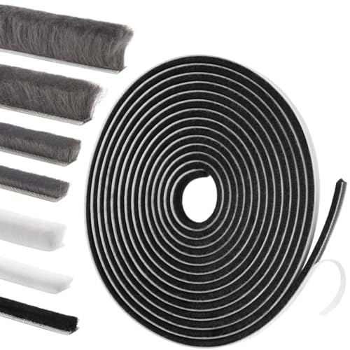 Self-Adhesive Weather Stripping Seal for Doors & Windows – Soundproof Insulation Gap Filler for Sliding, Exterior, Front, and Jamb Frames – 0.2" x 0.35" x 33 ft, Black - color: Black, size: 0.2" x 0.35" x 33 ft