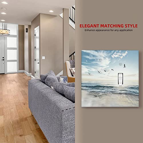 Beach Ocean Scenery Combination Wall Plate 2 Gang 1 Blank 1 Toggle Light Switch Cover Decorative Switch Plate Outlet Cover, 4.5 x 4.5 Inch - color: 1 Blank 1 Toggle Wall Plate