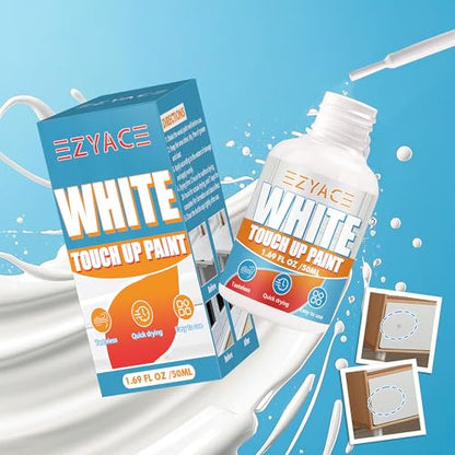 White Touch Up Paint Pen, White Paint for Wall, Door, Cabinets, Furniture, Enamel, Appliance(Semi-Gloss, 50ML)
