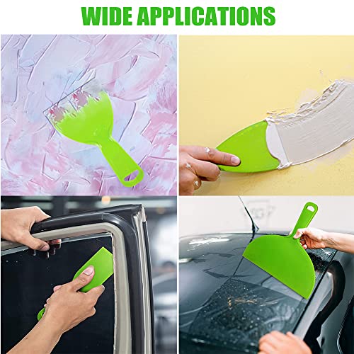 Utoolmart Putty Scraper 6" Plastic Flexible Putty Knives Spreader for Taping Drywall Wall Painting Green 3Pcs - size: 6 inch