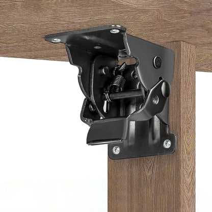 WUWEOT 8 Pack Table Leg Folding Brackets, Self-Locking Hinge Hardware with Screws, Extension Collapsible Shelf Bracket Support for Bed Leg, Wall Shelf, Saving Space