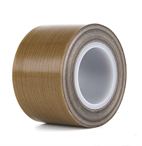 Teflon Tape,2-inch x 33 Feet x 0.18mm Low Friction Tape High Temp Adhesive Tape,Abrasion Resistant,Surface Protection for Wood,Drawer,Cabinet,Furniture,Vacuum Sealer & Hand Impulse Sealers - color: Brown, size: 1 Roll 2-inch x 33 Feet