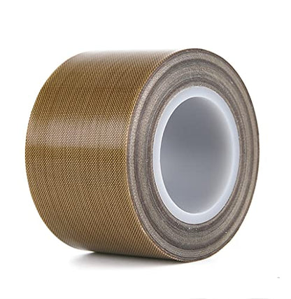 Teflon Tape,2-inch x 33 Feet x 0.18mm Low Friction Tape High Temp Adhesive Tape,Abrasion Resistant,Surface Protection for Wood,Drawer,Cabinet,Furniture,Vacuum Sealer & Hand Impulse Sealers - color: Brown, size: 1 Roll 2-inch x 33 Feet