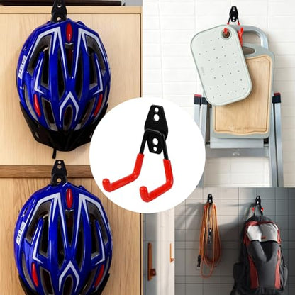 Heavy Duty Garage Storage Hooks, Utility Steel Garage Tool Organizer Wall Mount for Hanging Power and Garden Tools Ladders Hoses Bikes Ropes & Bulk Items
