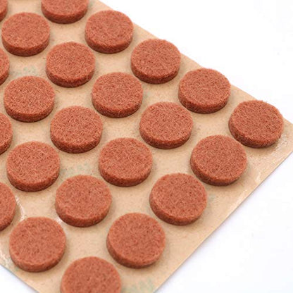 Furniture Felt Pads 3/8" (10mm) Diameter Round 3M Self Adhesive Protects Kitchen Cabinets, Drawers, Desks and Furniture Against Bumps and Scratches 100 Pack - Sienna (Maple) - color: Sienna 100 Pack