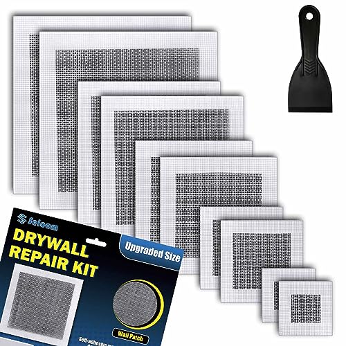 Seloom Drywall Repair Kit Upgraded Size, 2/4/6/8/10 Inch Drywall Patch Kit Large Hole, Self Adhesive Fiberglass Mesh Wall Patch Quick Repair for Damaged Drywall Ceiling - size: 2/4/6/8/10in