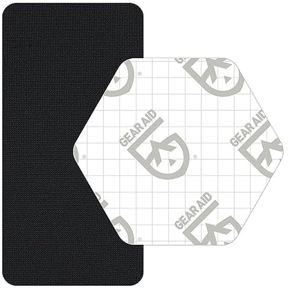 GEAR AID Tenacious Tape Gore-TEX Fabric Patches for Waterproof Jacket & Rain Gear Repair, Black, 2.5” x 2.8” Hex & 2.5” x 4” Rectangle, 2 Patches - size: 2 Patches (1 Hex & 1 Rectangle)