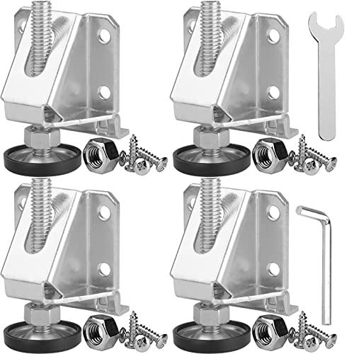 Sanchamy Heavy Duty Leveling Feet Furniture Levelers Adjustable Table Leg Leveler Workbench Leveling Feet for Furniture,Table, Cabinets, Workbench,Shelving Units and More,4 Packs Silver - color: 4 Packs Silver