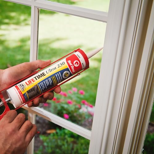 Red Devil 077712 Lifetime Ultra Premium Elastomeric Acrylic Latex Sealant, Clear, 10.1 oz, Pack of 12 - color: Clear, size: 10.1 oz, style: Pack of 12