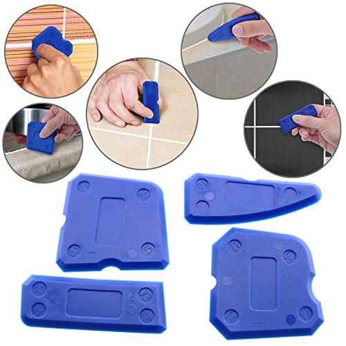 Caulk Tool LUORNG 2Set(8PCS) Sealant Silicone Finishing Tool Spreader Finishing Kit Caulking Grout Tools for Kitchen Bathroom Floor, Silicone Sealant Tool