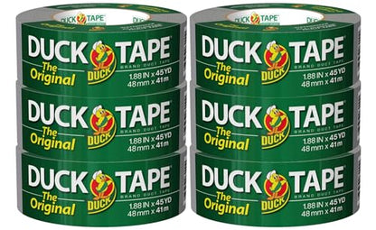The Original Duck Tape Brand Duct Tape 6-pack 1.88 Inch x 45 Yard, 270 Total Yards, Silver (1153759) - size: 6 Rolls, 45 yds