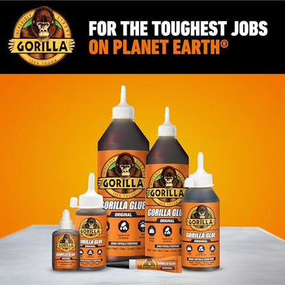 Gorilla Original Gorilla Glue, Brown, Waterproof Polyurethane Glue, 8 Ounce (Pack of 1) - Expands Into Materials, All Purpose - size: 8 Ounce (Pack of 1)