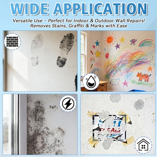 White Paint for Wall, White Touch Up Paint for Walls, All-in-One Repair Kit with Small Roller to Cover Scratches, Stains, Cracks and Marks, Fast-Drying Flat Finish for Seamless Patches (white) - color: white