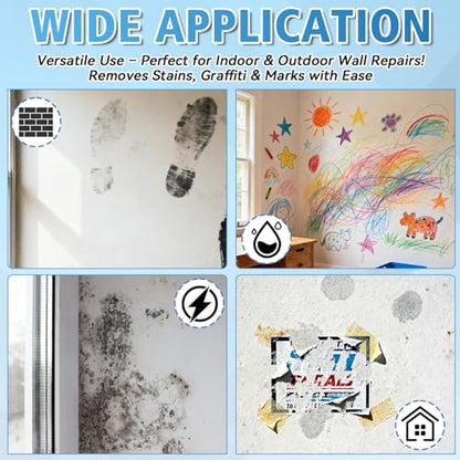 White Paint for Wall, White Touch Up Paint for Walls, All-in-One Repair Kit with Small Roller to Cover Scratches, Stains, Cracks and Marks, Fast-Drying Flat Finish for Seamless Patches (white) - color: white