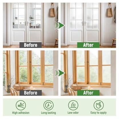 Frosted Glass Paint, Frosted Glass Paint Kit Waterproof UV Resistant Frost Paints for Window Privacy Film Windows Frosting for Home Bathroom Door Kitchen Office Window Privacy Frosting 5oz - color: Frosted Glass 5oz