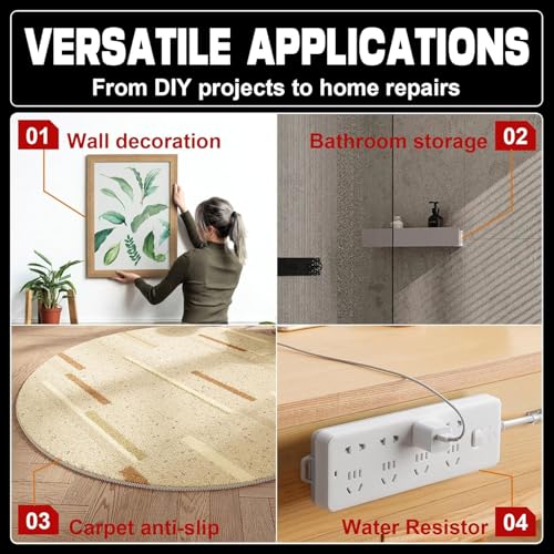 Double Sided Tape Heavy Duty 1/4 inch * 16.5F，Double Sided mounting Tape for Walls,vhb Strong Double Sided Tape Heavy Duty for Car, LED Strip Light, Home/Office Decor - size: 1/4 IN x16.5FT