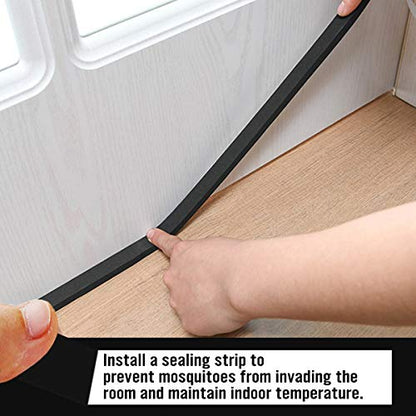 Seal Foam Tape,1/8" Thick-1/2-33ft 2Rolls, Weather Stripping for Door and Window,High Density Single Sided Closed Cell Door Insulation Weather Strip, Black