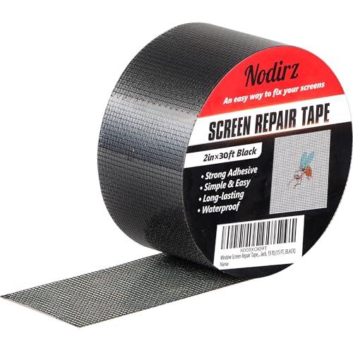 Window Screen Repair Tape, 2 in X 30 FT (360IN) Screen Repair Kit for Windows or Doors, Strong Adhesive Screen Patch Repair Kit Mesh Repair (Black, 30 FT) - color: Black, size: 30 Ft