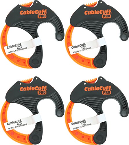 PRO (4 Pack: 4x Medium 2 Inch Diameter) Adjustable, Reusable, Cable Tie Replacements for Extension Cords or Electronics