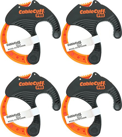 PRO (4 Pack: 4x Medium 2 Inch Diameter) Adjustable, Reusable, Cable Tie Replacements for Extension Cords or Electronics