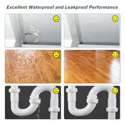 300g Invisible Waterproof Agent Anti-Leakage Agent, Sealer Mighty Paste, Transparent Waterproof Glue Insulating Sealant Polyurethane Coating for Home Bathroom Roof
