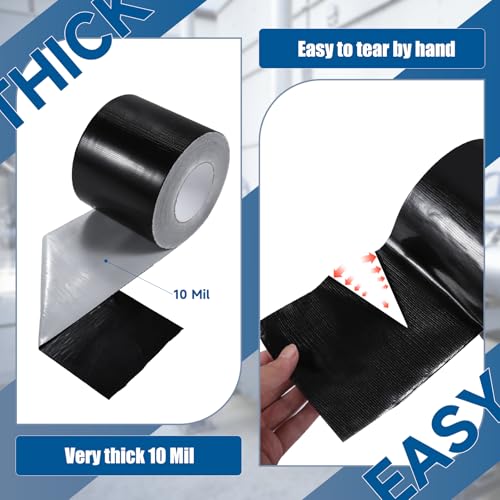 Outdoor Waterproof Repair Tape, Heavy Duty UV Proof Patch for RV, Awning, Tent, Tarp, Boat Cover and Fabric Repair, Black 6 in x 180 ft - size: 6 inches x 180 ft