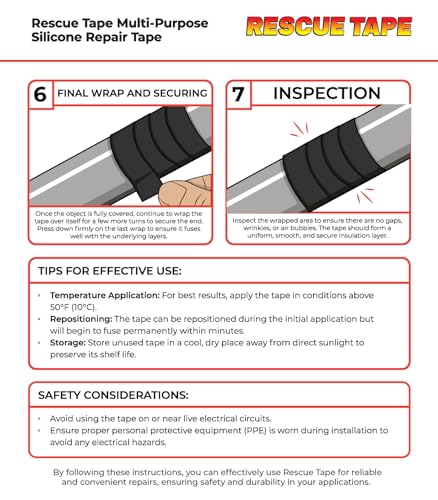 Bond It Rescue Tape, Self-Fusing Silicone Tape, Emergency Plumbing Pipe & Radiator Hose Repair, Electrical Insulation, Waterproof, 950PSI, 1" Width x 36' Length x 0.02" Thick, Clear - color: White, size: 1" X 36' X 20mil