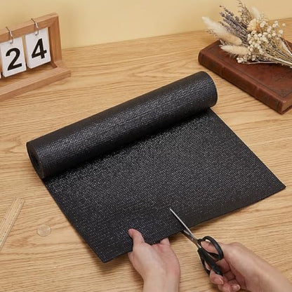 MAYJOYDIY 8Ft Black Tool Box Liner 16inch Heavy Duty Toolbox Drawer Liners Non Slip Rolling Tool Mat Easy Cut Draw Mat for Protecting Tools Garage Workshop Cabinet Workbench