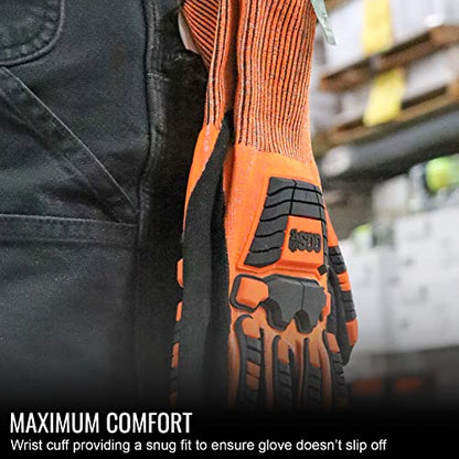 Global Glove Vice Gripster High-Visibility Cut and Impact Resistant Gloves Made with 13-Guage Tuffalene Platinum Shell, Breathable Xtreme Foam Technology Palm Finish, Touch Screen Compatible, 2XL - size: XX-Large