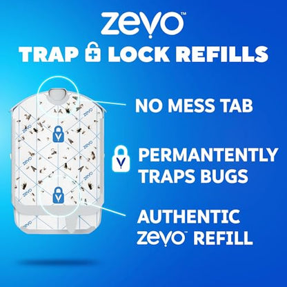 Zevo Flying Insect Refills for Indoor Light Trap: 12 Light Trap Refill Cartridges Capture Fruit Flies, Gnats and Houseflies (12 Cartridges) - style: 12 Refill Cartridges