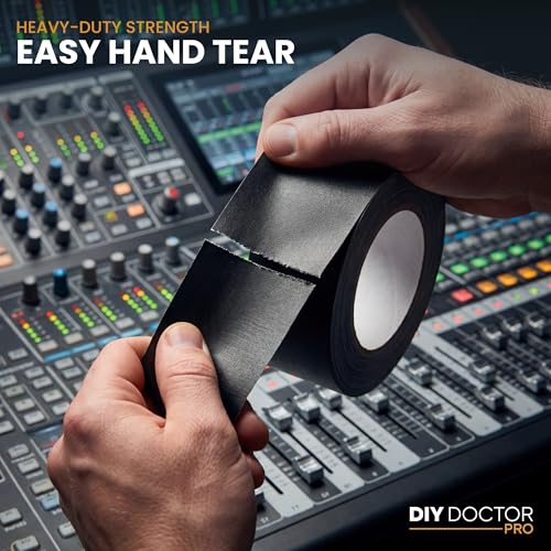 DIY Doctor Pro Professional Gaffer Tape 2inch (48mm) - Matte Cloth Adhesive for Multi-Purpose Use - 72 Rolls - size: 72 Pack