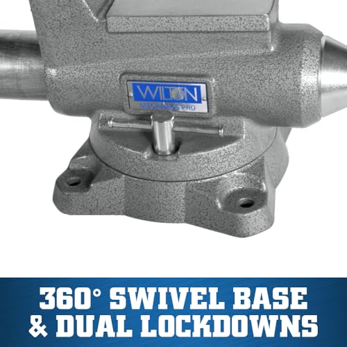 Wilton Mechanics Pro Bench Vise, 6-1/2" Jaw Width, 6" Jaw Opening, 4-3/8" Throat (Model 865M) - size: 6-1/2 in.