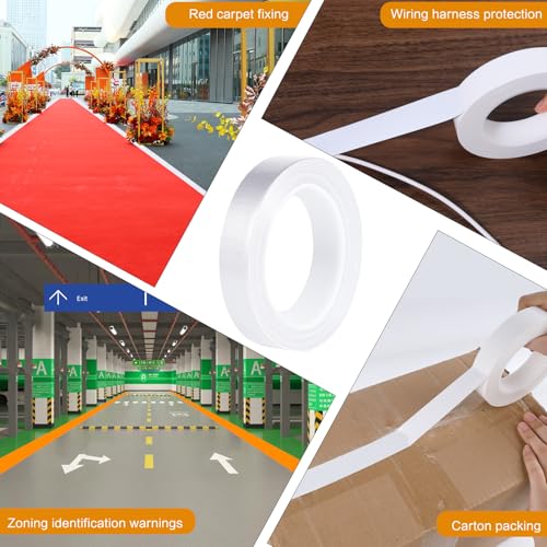 White Duct Tape 1 Inch x 33 Yards, Heavy Duty Waterproof Repair Tape, Straight Hand-Tear Cloth Tape for DIY Craft, Camping Gear, Home Maintenance & Packing - color: White