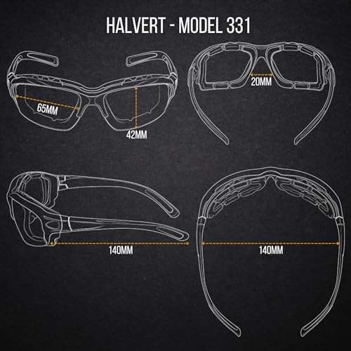 Motorcycle Riding Glasses Extreme Sports Wrap Sunglasses - color: Black | Amber
