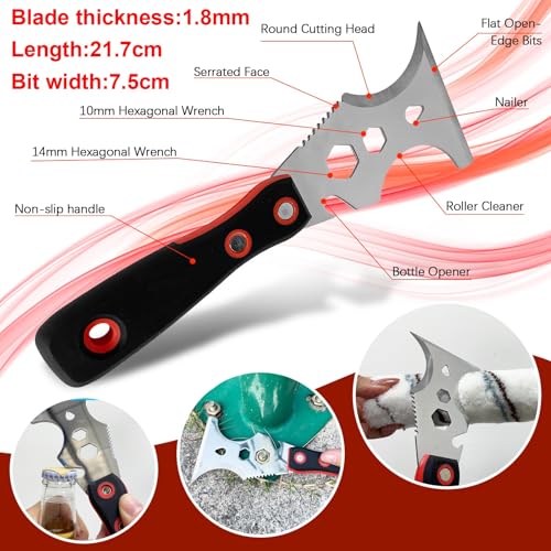 13 Pcs Drywall Knife Set, Putty Knives Kit with Mud Pan, 1”2”4”6” Spackle Knife, 7”8”10”12” Taping Knife, 3” Painter Scraper, Inside & Outside Corner Trowel Hand Tools - size: Drywall Knife Set, 13pcs