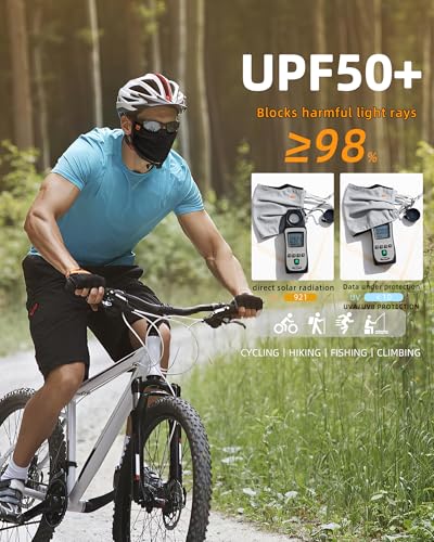 Summer UV Face Mask Breathable Washable Sun Protection Face Shield for Cycling Running Riding Hiking - color: Black+dark Gray+light Gray+navy