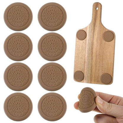 8 Pcs Rubber Feet for Cutting Board, Non-Slip Cutting Board Stabilizer Pads Self-Adhesive Waterproof Noise-Reducing Silicone Bumper Pads for Furniture Electronics