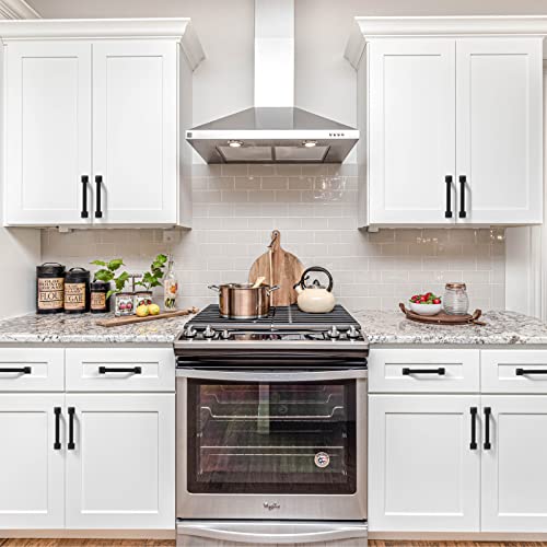 9BUILD 6 Pack 3 3/4 Inch Black Matte Cabinets Pulls - Drawer Pulls for Cabinets and Cupboards - color: Matte Black, size: 3.75"/96MM Hole Center, style: 6 Pack