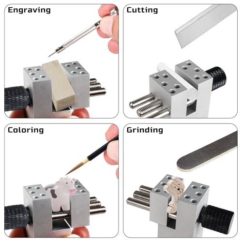 Tabletop Vise Mini Vice Multifunctional Professional Model Building Tool Workbench Vise with Spherical Rotating Metal Base for Hobbies,Jewelry Model Figures Sculpture - style: MS083