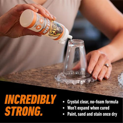 Gorilla Clear Glue, 5.75 Ounce Bottle (Pack of 6) - Crystal Clear, All Purpose, and Water Resistant - size: 6 - Pack, style: 5.75 Ounce