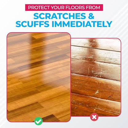 Stay! Anti Slip Furniture Pads (Set of 4) - Square Furniture Stoppers to Prevent Sliding for Hardwood Floors and Carpets - Non Skid Furniture Grippers - Table & Couch Leg Floor Protectors, 6 Inch - size: 6 Inch