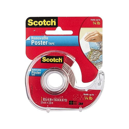3M 109 Wallsaver Removable Mounting Tape - two pack (2 pack, white)