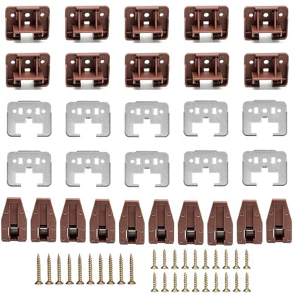 Surf turtle 10 Pack Drawer Slide Track Guide Glide with Drawer Guide Metal Backing for Center Mount Drawer for Dressers and for Nightstand for Rite-Trak 1 Drawer Systems - style: 10 Pack/Classic With Metal Brackets